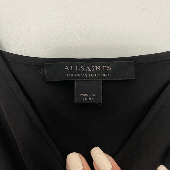 Allsaints black stain slip dress - Picture 3 of 6